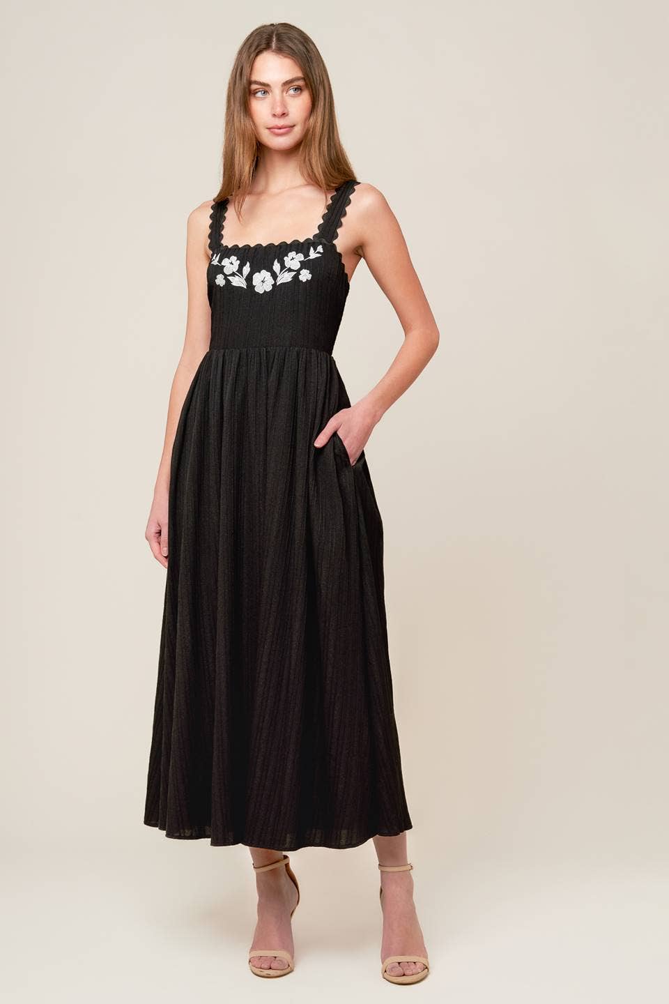 Josefina Woven Midi Dress