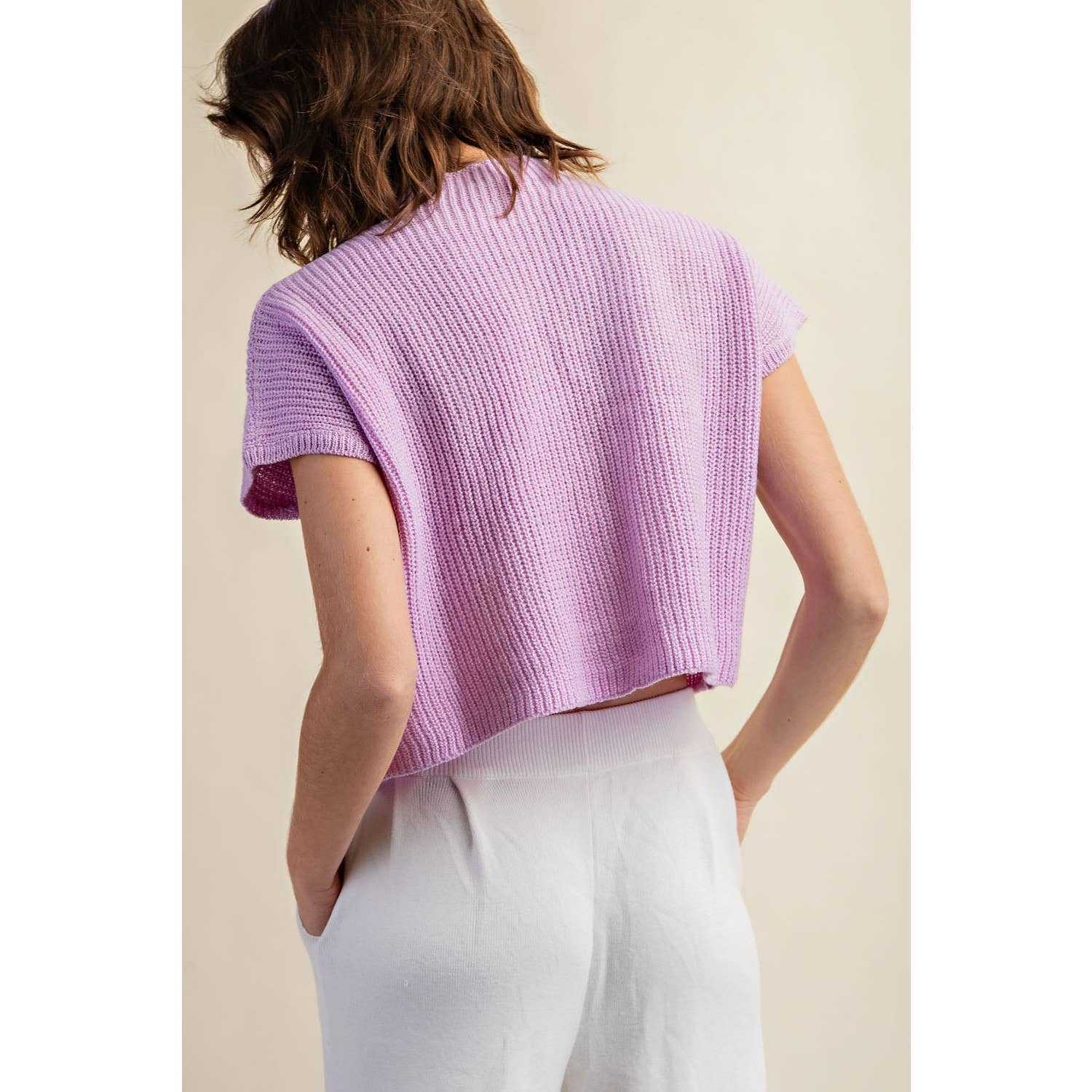 **SALE** Knit Sweater Top- Pastel Purple