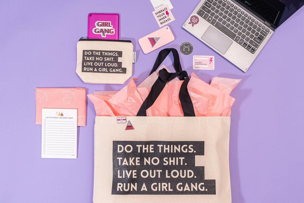 Tote: Run a Girl Gang Empowering Oversized Women's Bag