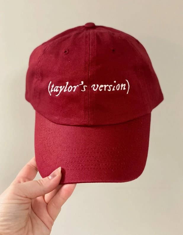 Taylor’s Version Embroidered Baseball Cap, Taylor Swift Hat: Red