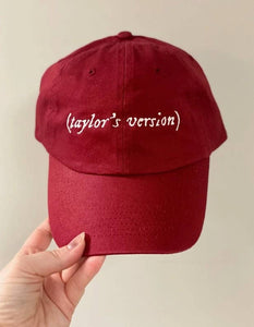 Taylor’s Version Embroidered Baseball Cap, Taylor Swift Hat: Red