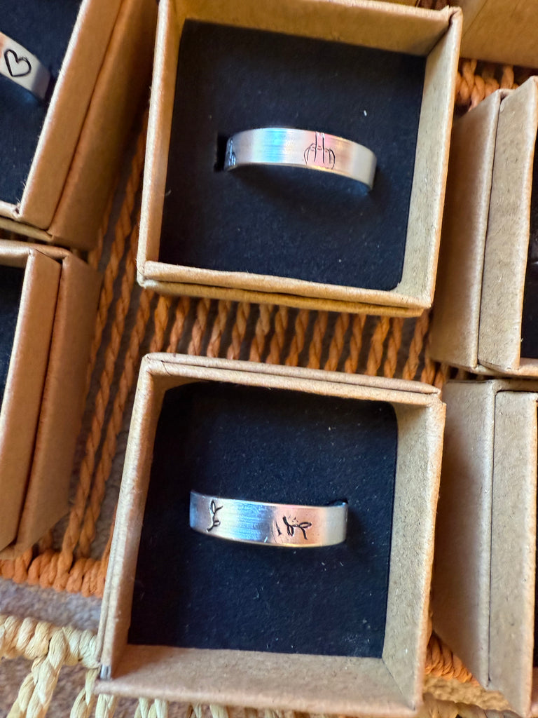 Wuby’s Wings Stamped Rings