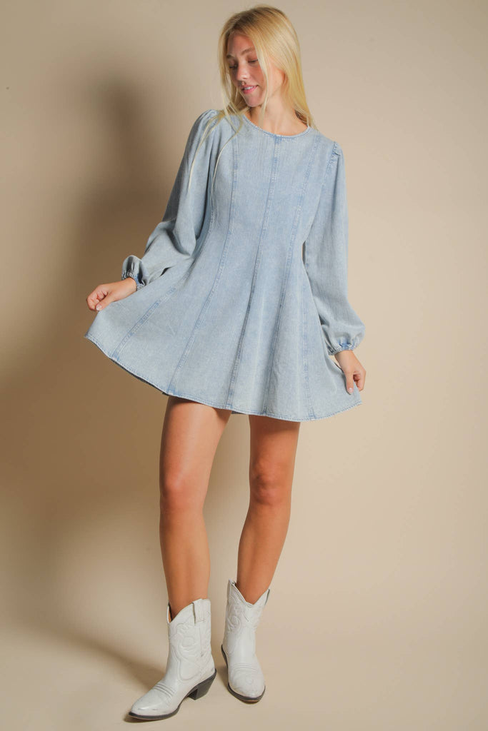 Crisp Day’s Denim Mini Dress