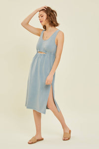 Light Sky Blue Mineral Wash Dress