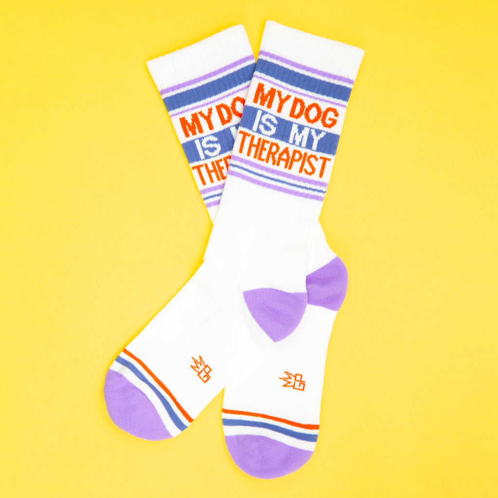**SALE** My Dog Is My Therapist Gym Crew Socks