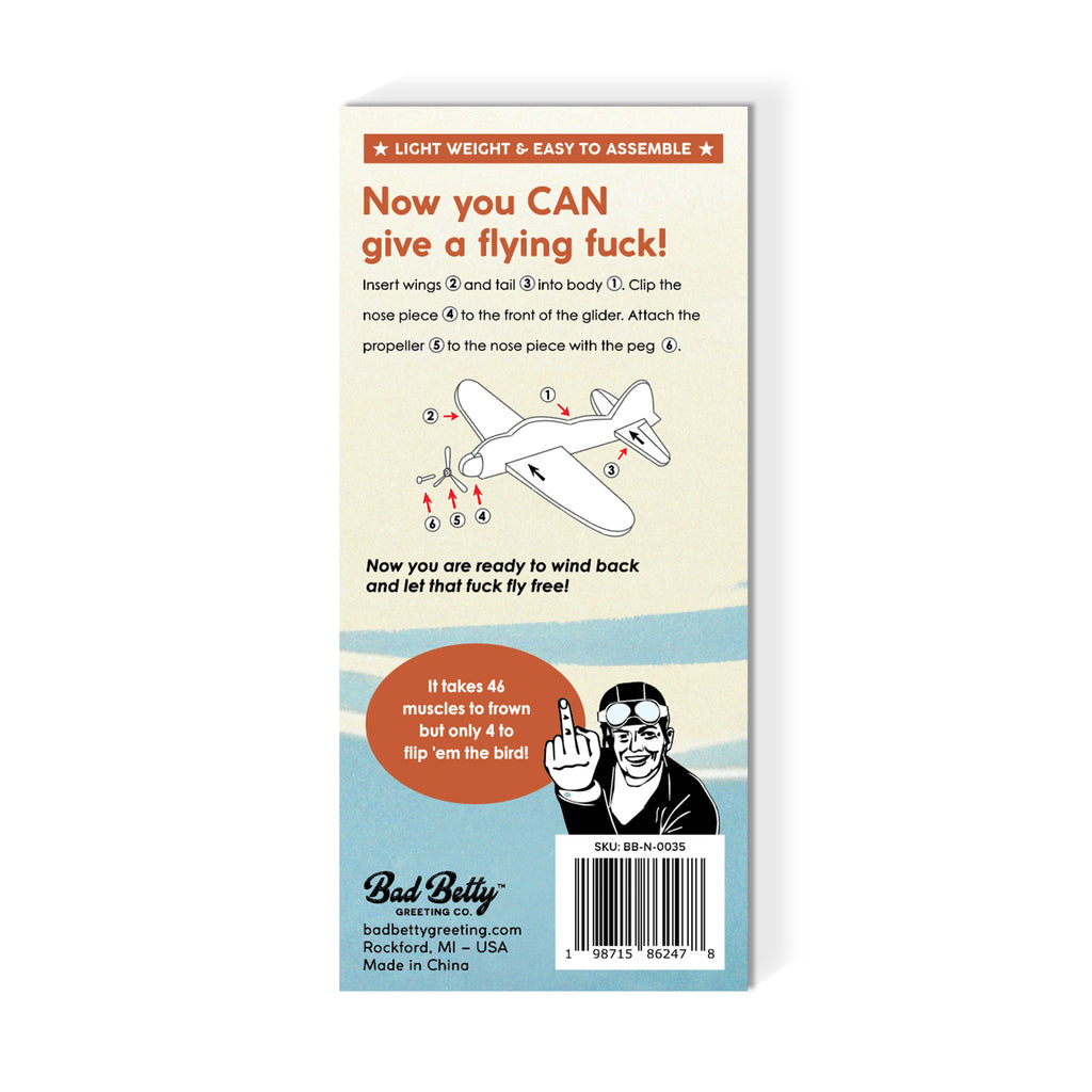Novelty Toy Foam Glider/Airplane Flying Fuck