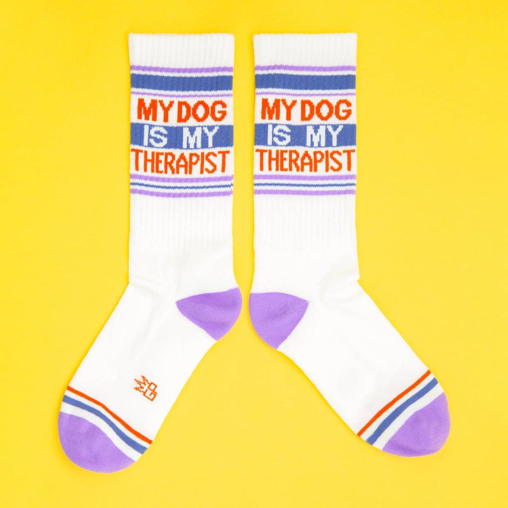 **SALE** My Dog Is My Therapist Gym Crew Socks