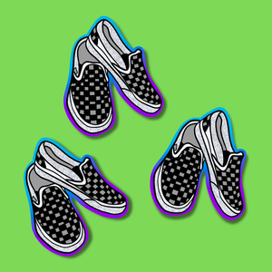 Vans Slip On Checkered Shoes Sticker