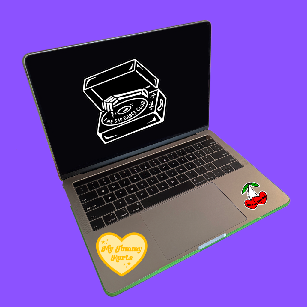 My tummy hurts heart Sticker
