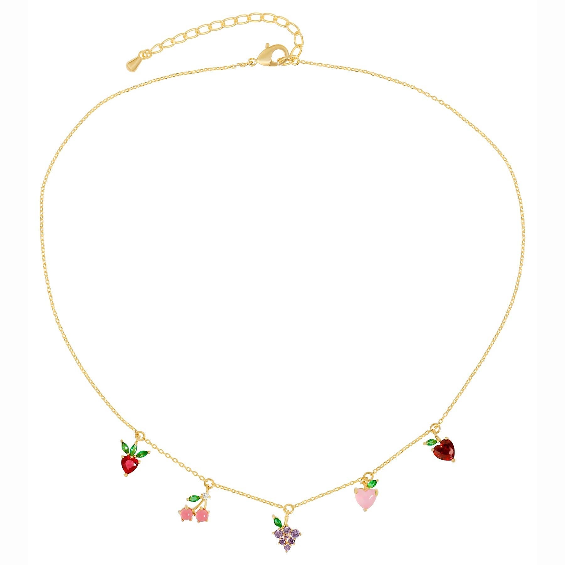 Colorful Fruit Pendant Clavicle Necklace