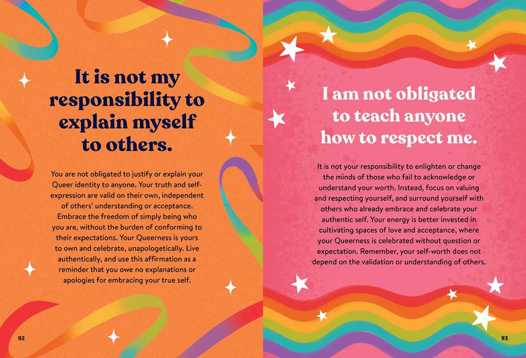 **SALE** Affirmations for Queer People by Jess Vosseteig