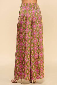Abstract Print Full Length Pants