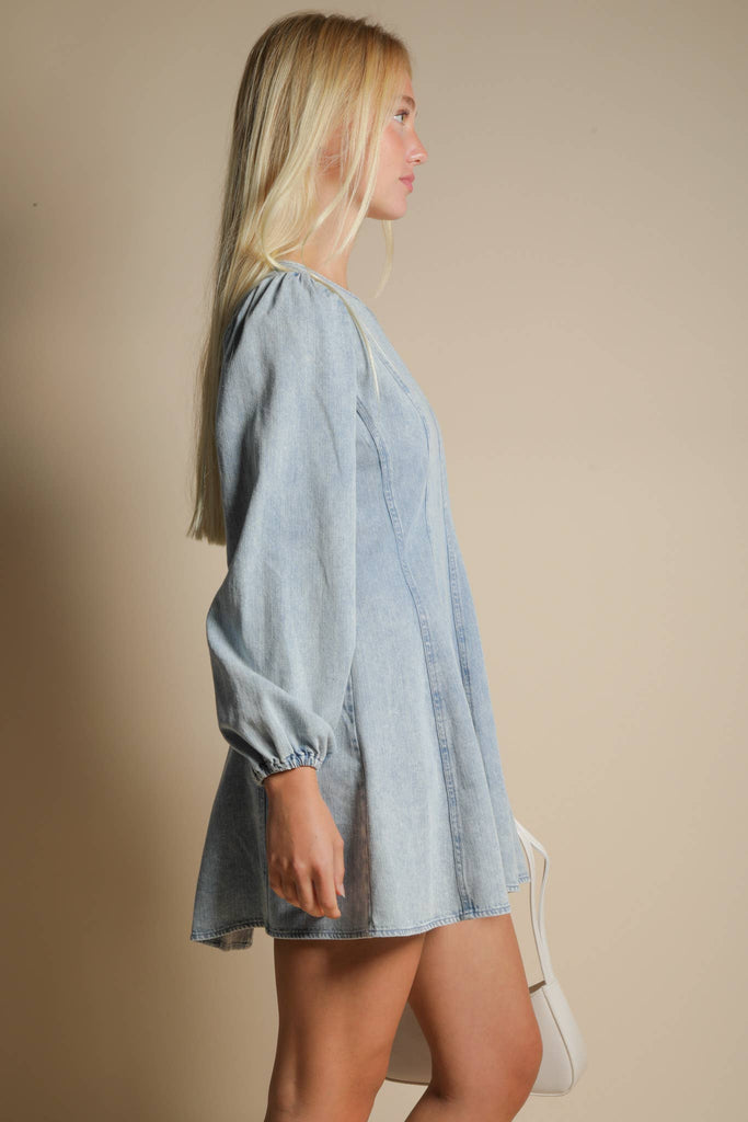 Crisp Day’s Denim Mini Dress