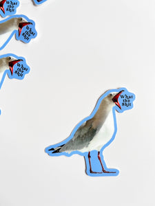 What the Shit Bird Sticker - Funny Stickers for Laptop