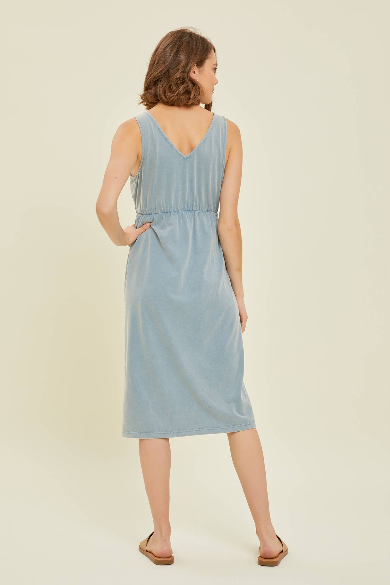 Light Sky Blue Mineral Wash Dress