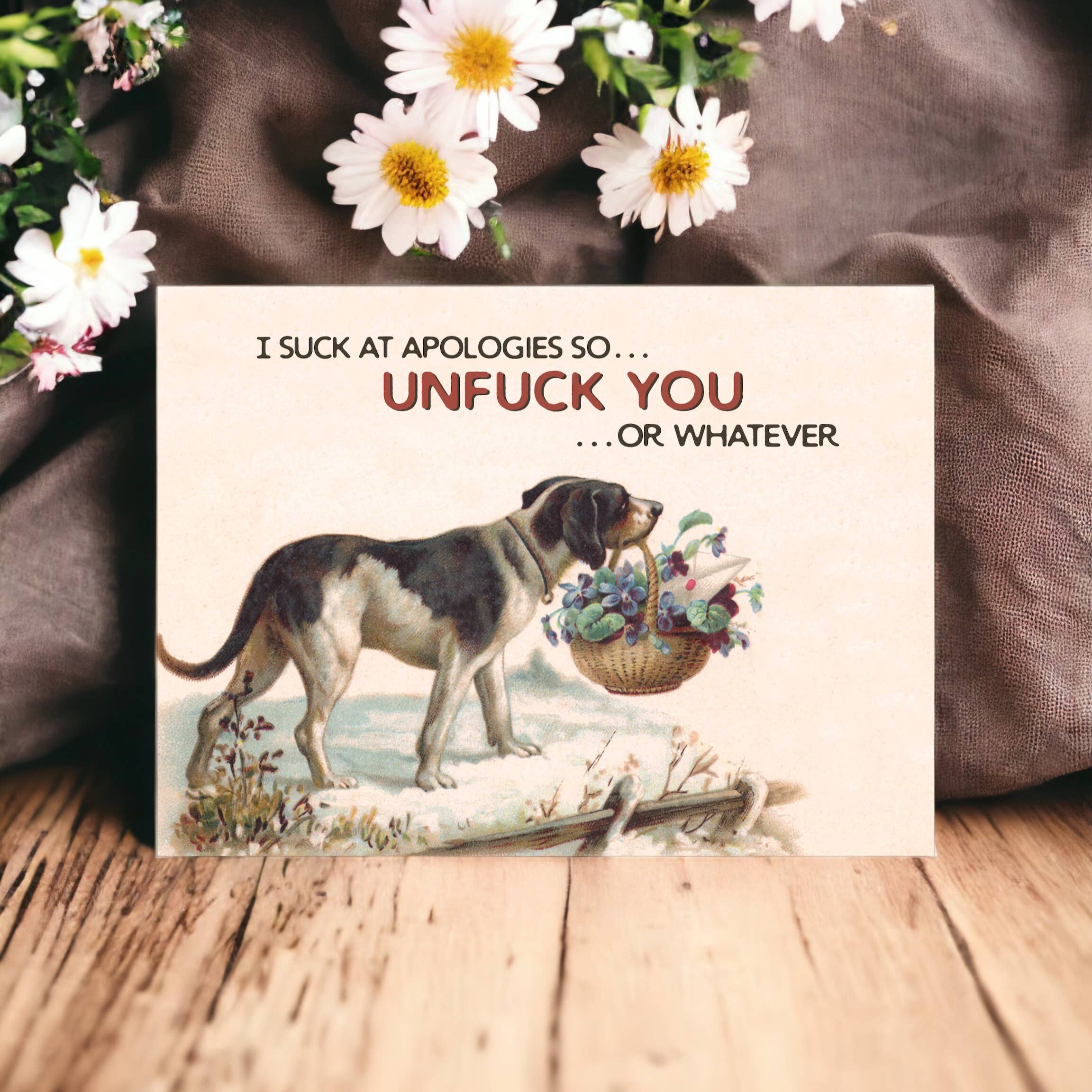 Funny Apology Card - I Suck at Apologies, Unfuck You