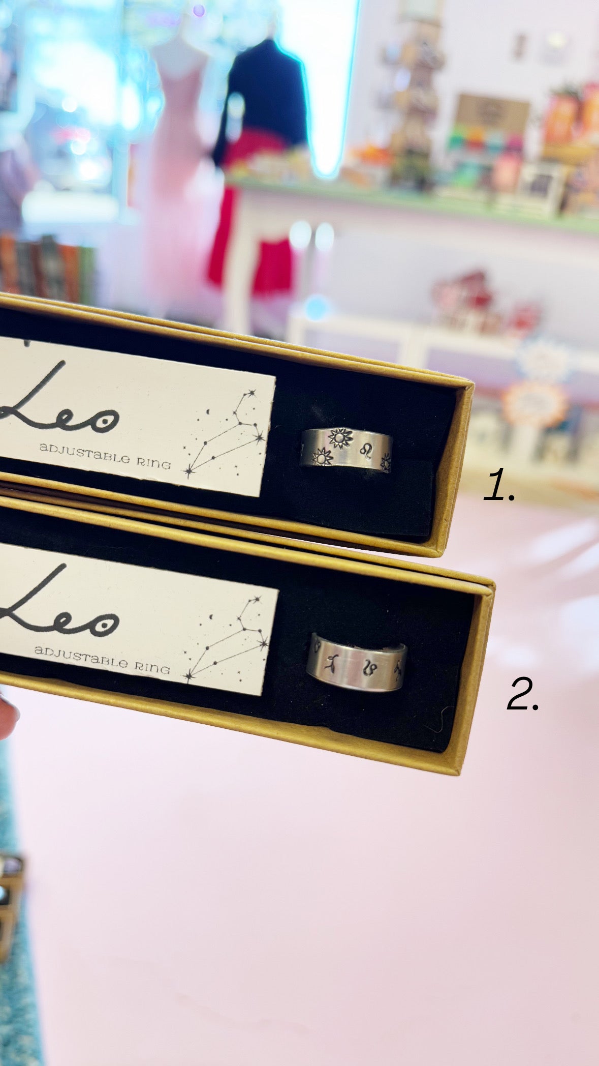 Wuby’s Wings Stamped Zodiac Rings