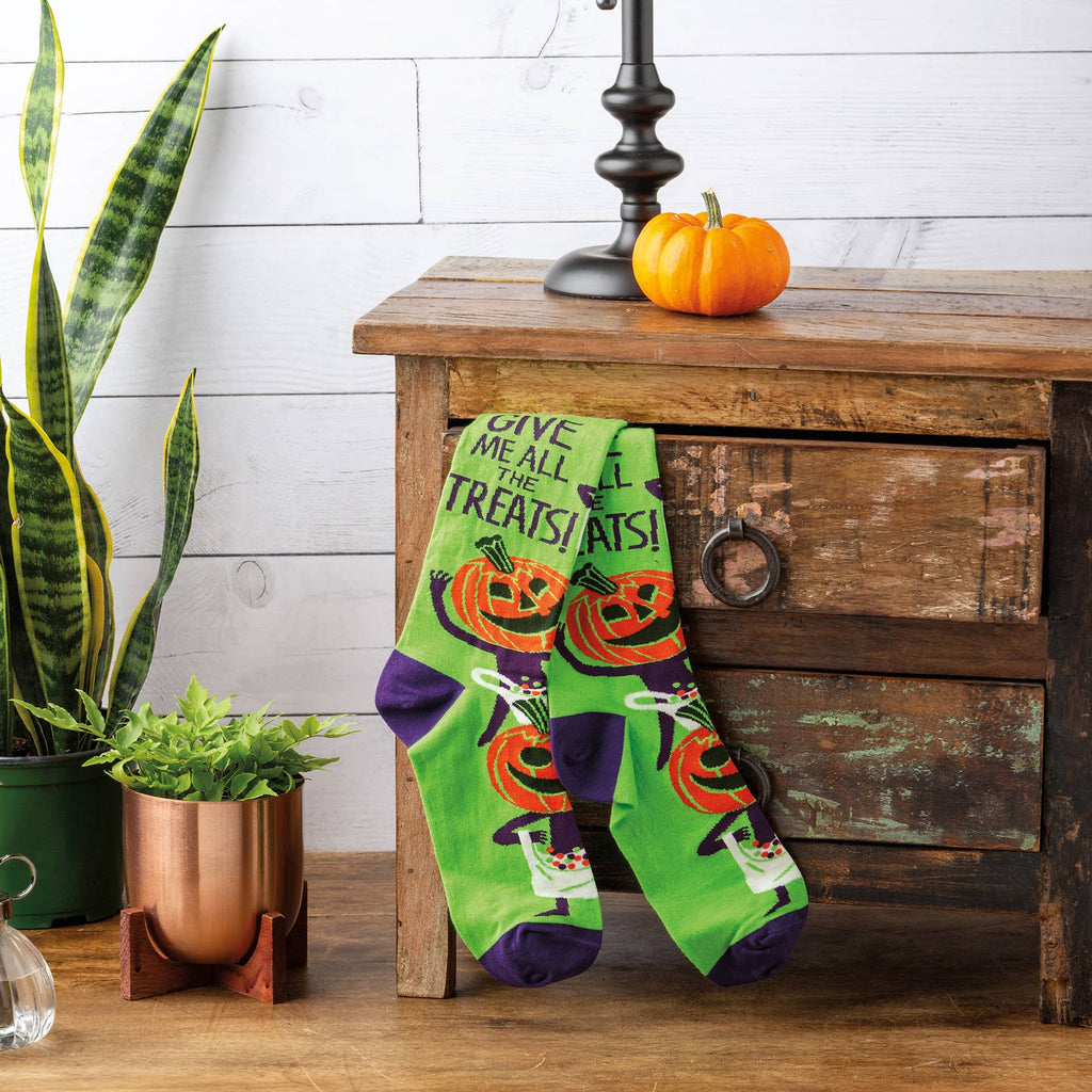Give Me All The Treats Halloween Socks