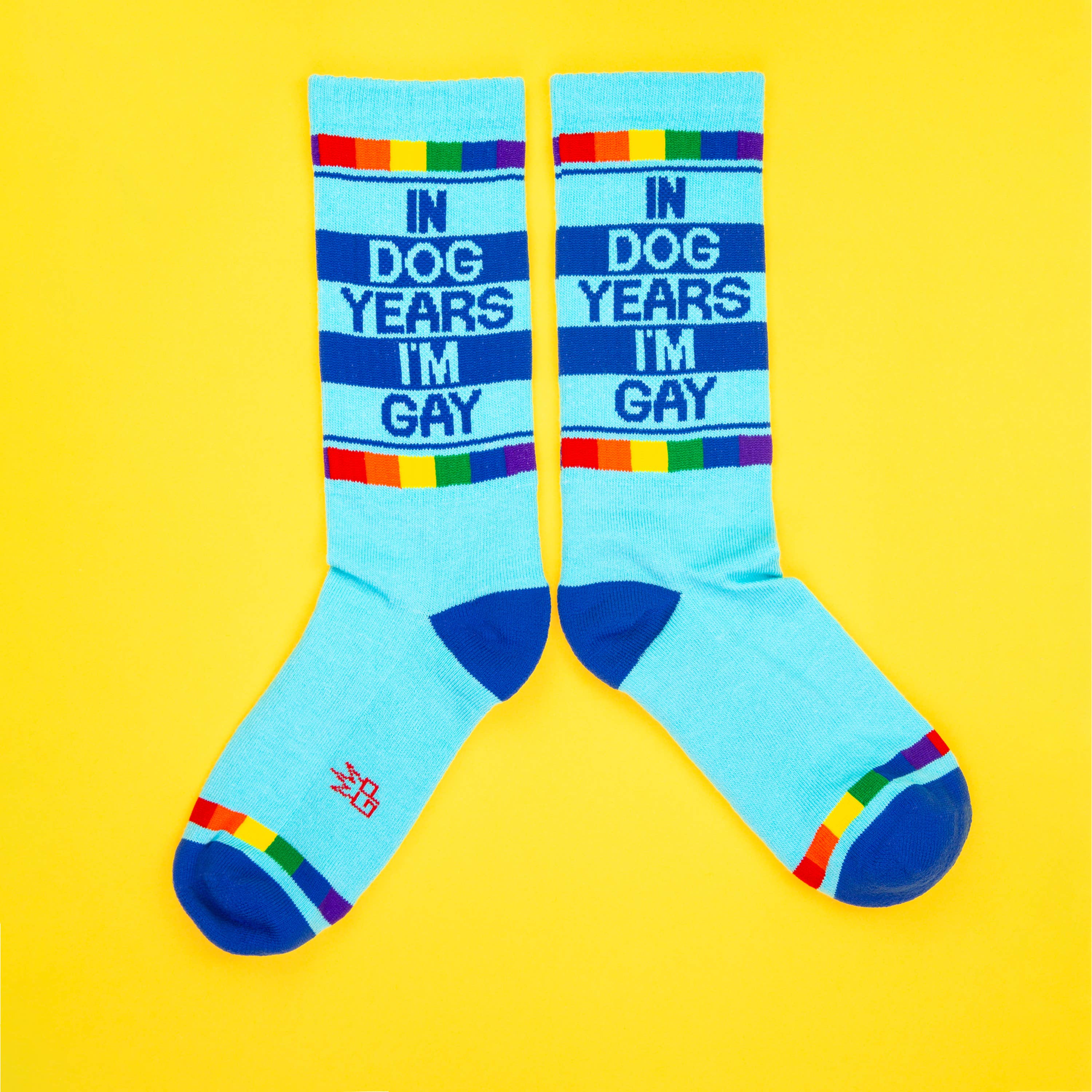 In Dog Years I'm Gay Gym Crew Socks