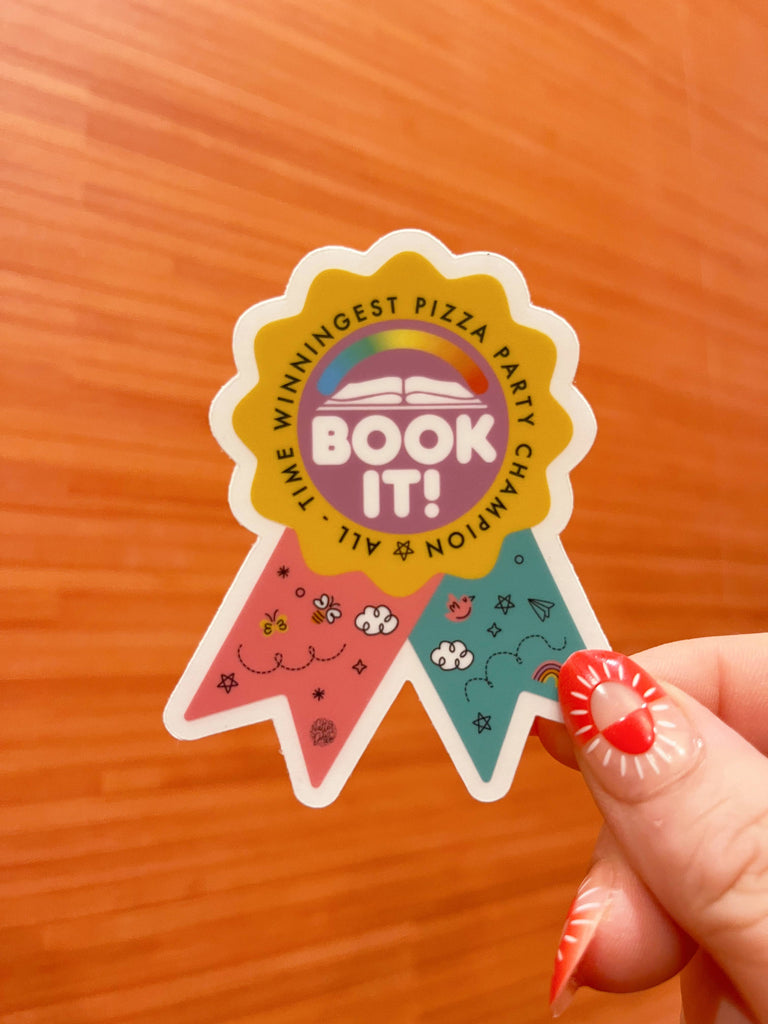 BOOK IT: All-Time Winningest Pizza Party Champion Sticker