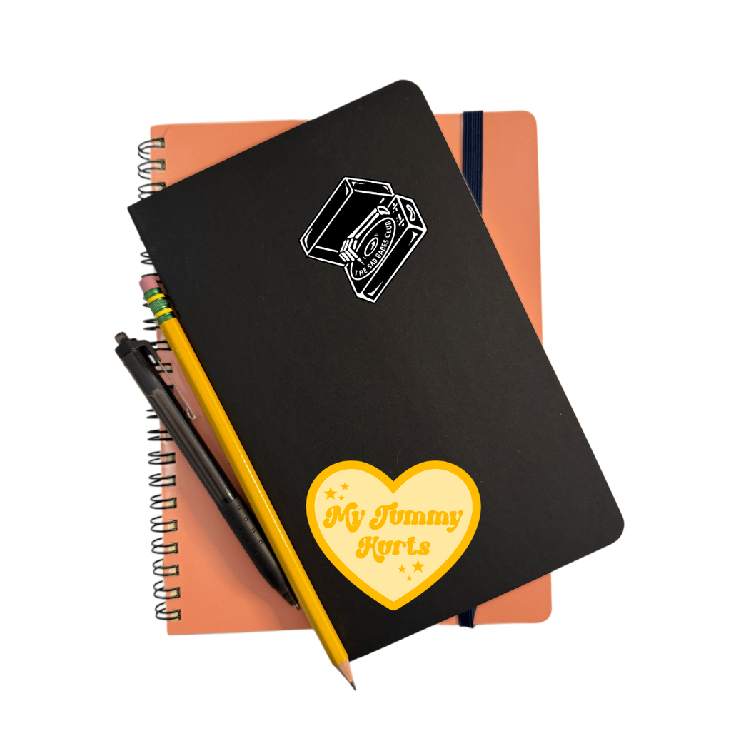 My tummy hurts heart Sticker