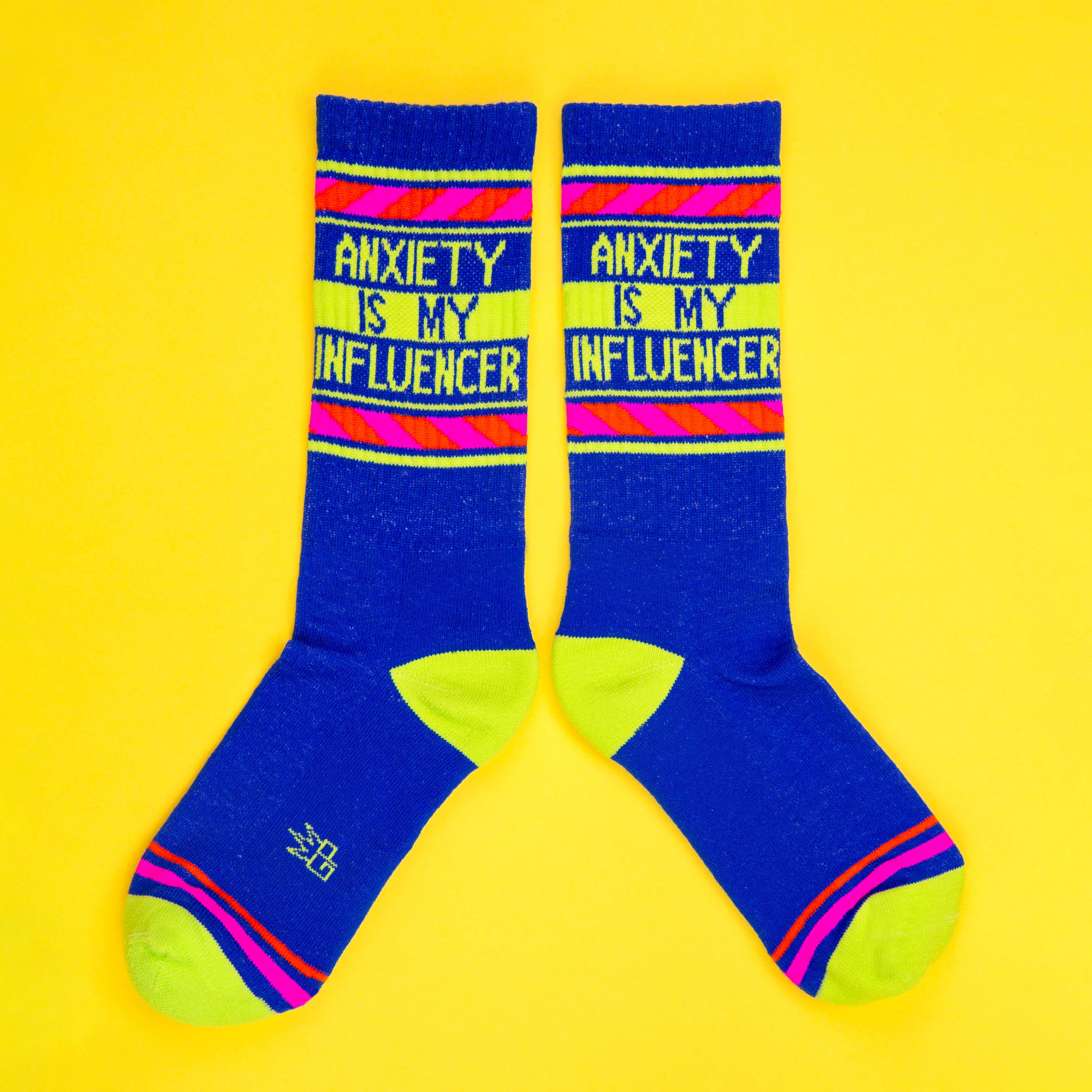 Anxiety is My Influencer Gym Crew Socks