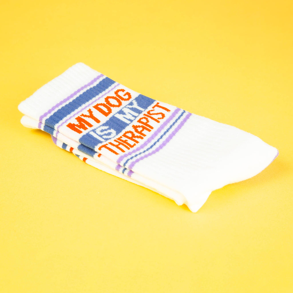 **SALE** My Dog Is My Therapist Gym Crew Socks