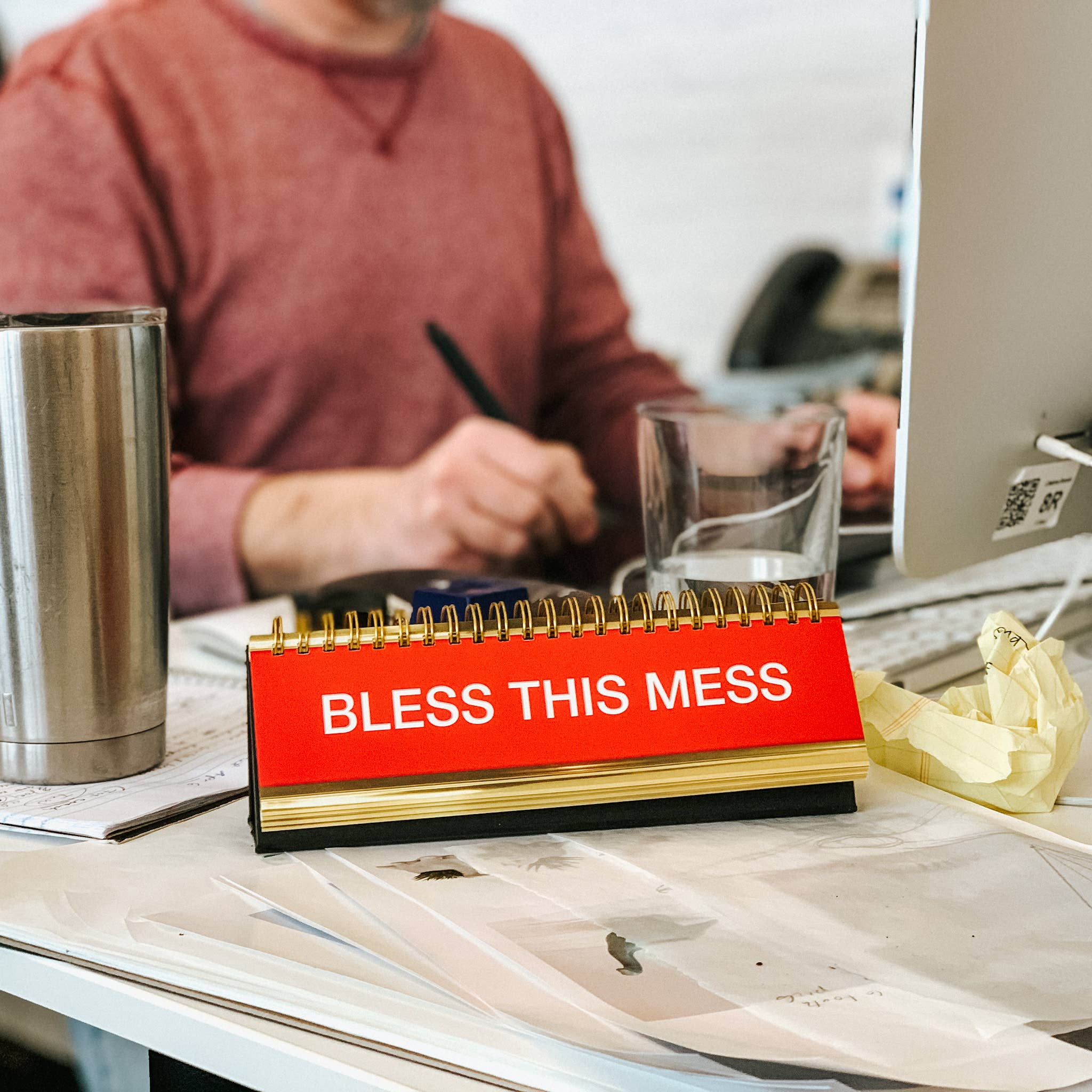 Daily Desk Plaque - Desktop Flip Book - 50 Fun Phrases