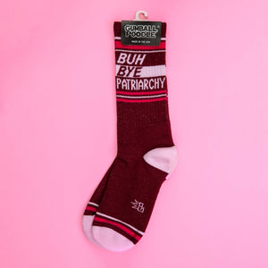 Buh Bye Patriarchy Gym Crew Socks