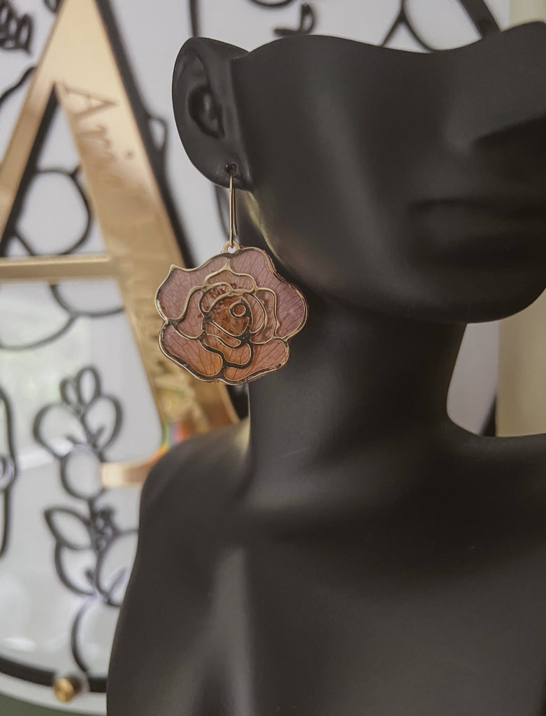 Arid Flower’s by Angie - Gold Plated Rose Earring’s