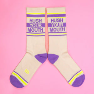 Hush Your Mouth Gym Crew Socks
