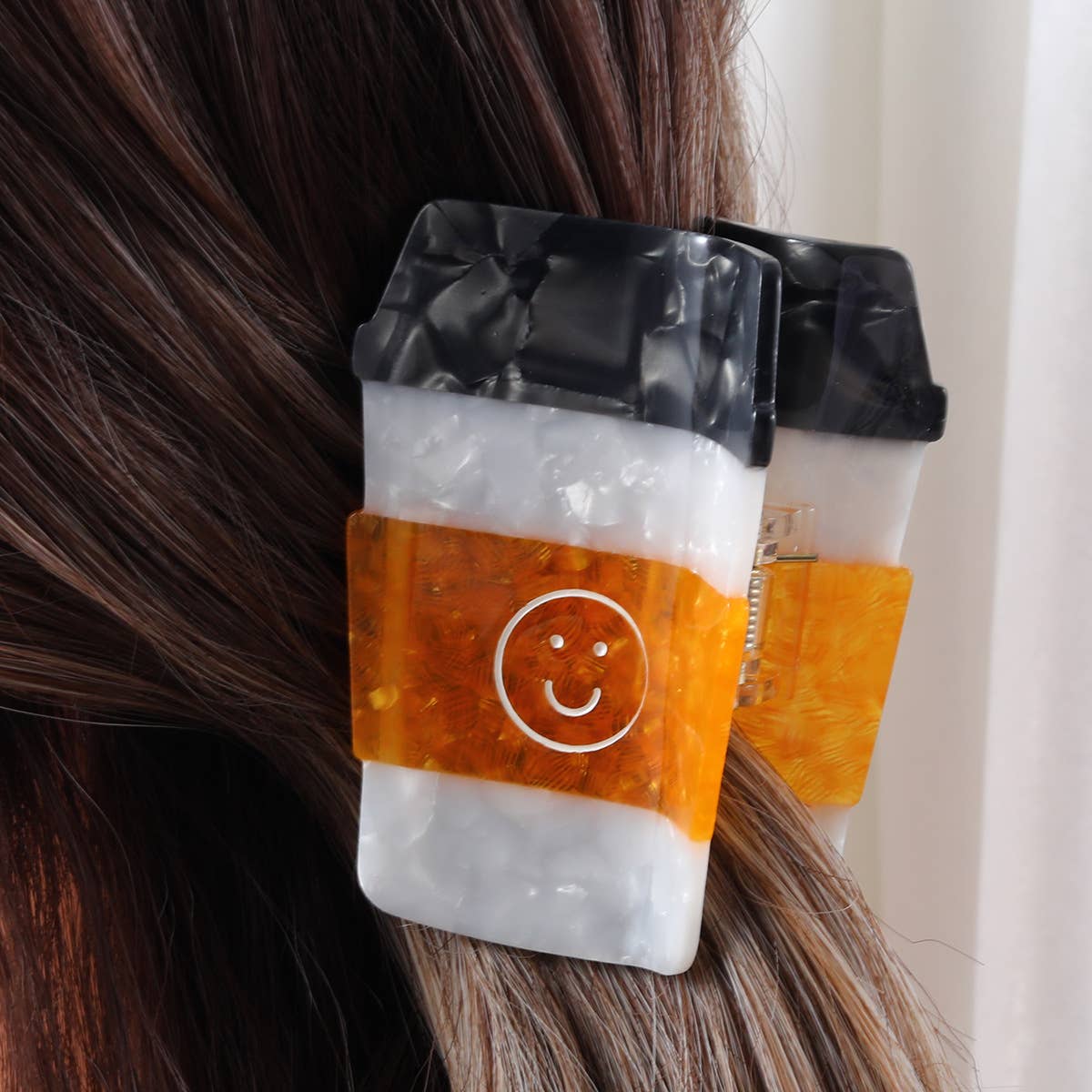 Coffee Cup Hair Claw Clip