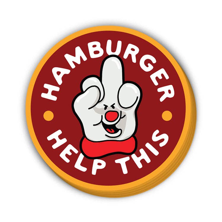 Hamburger Help This Sticker