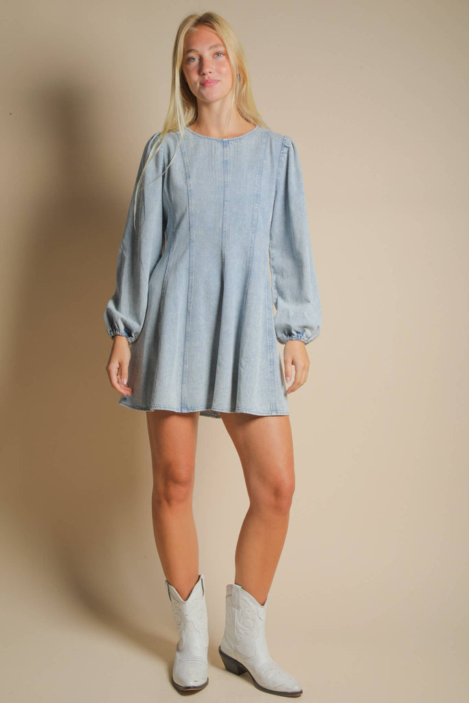 Crisp Day’s Denim Mini Dress