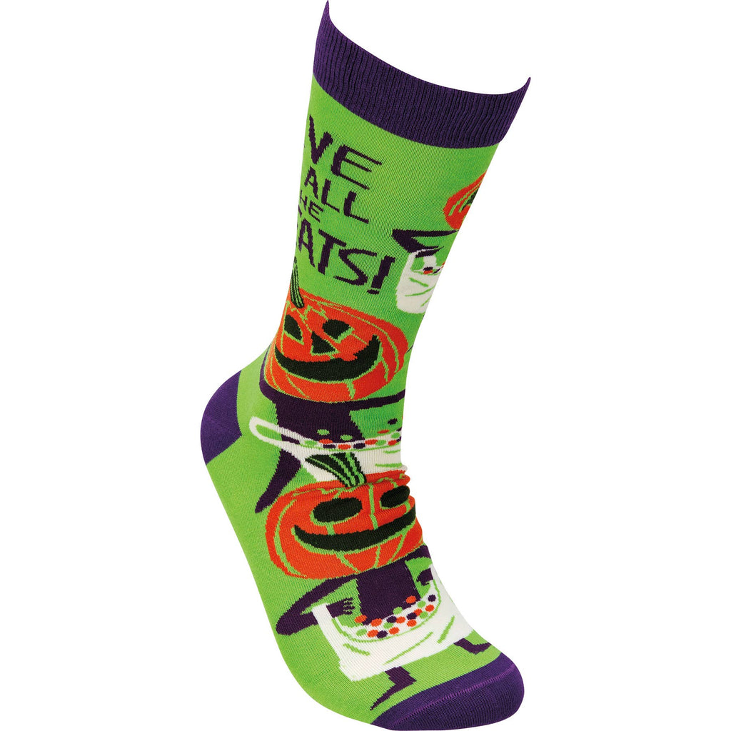 Give Me All The Treats Halloween Socks