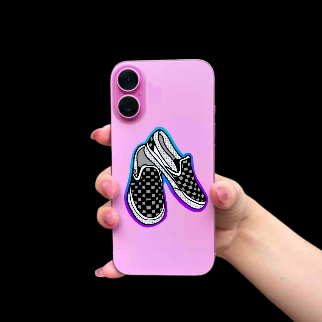 Vans Slip On Checkered Shoes Sticker