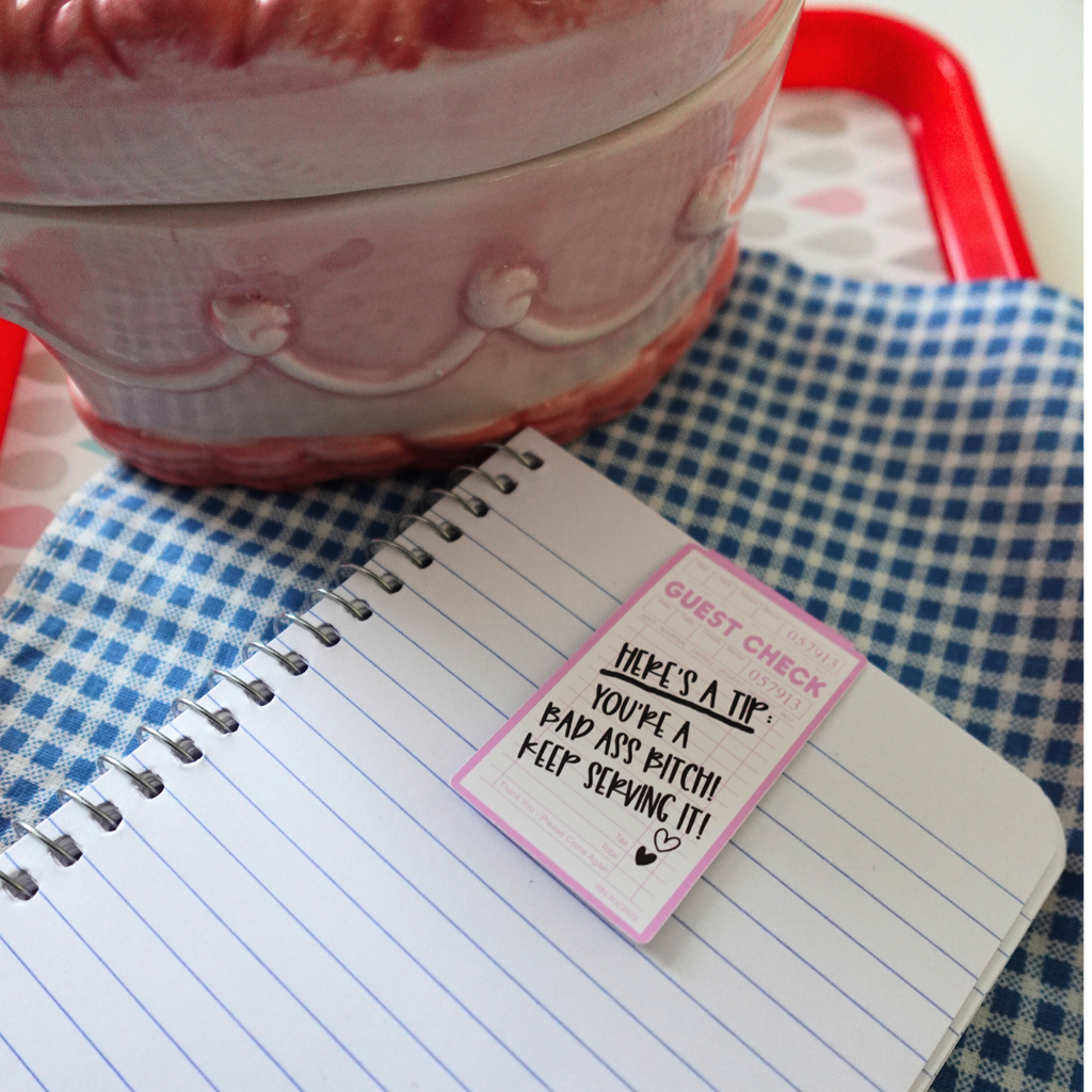 Guest Check: Here's a Tip| Magnetic Bookmark: Blue