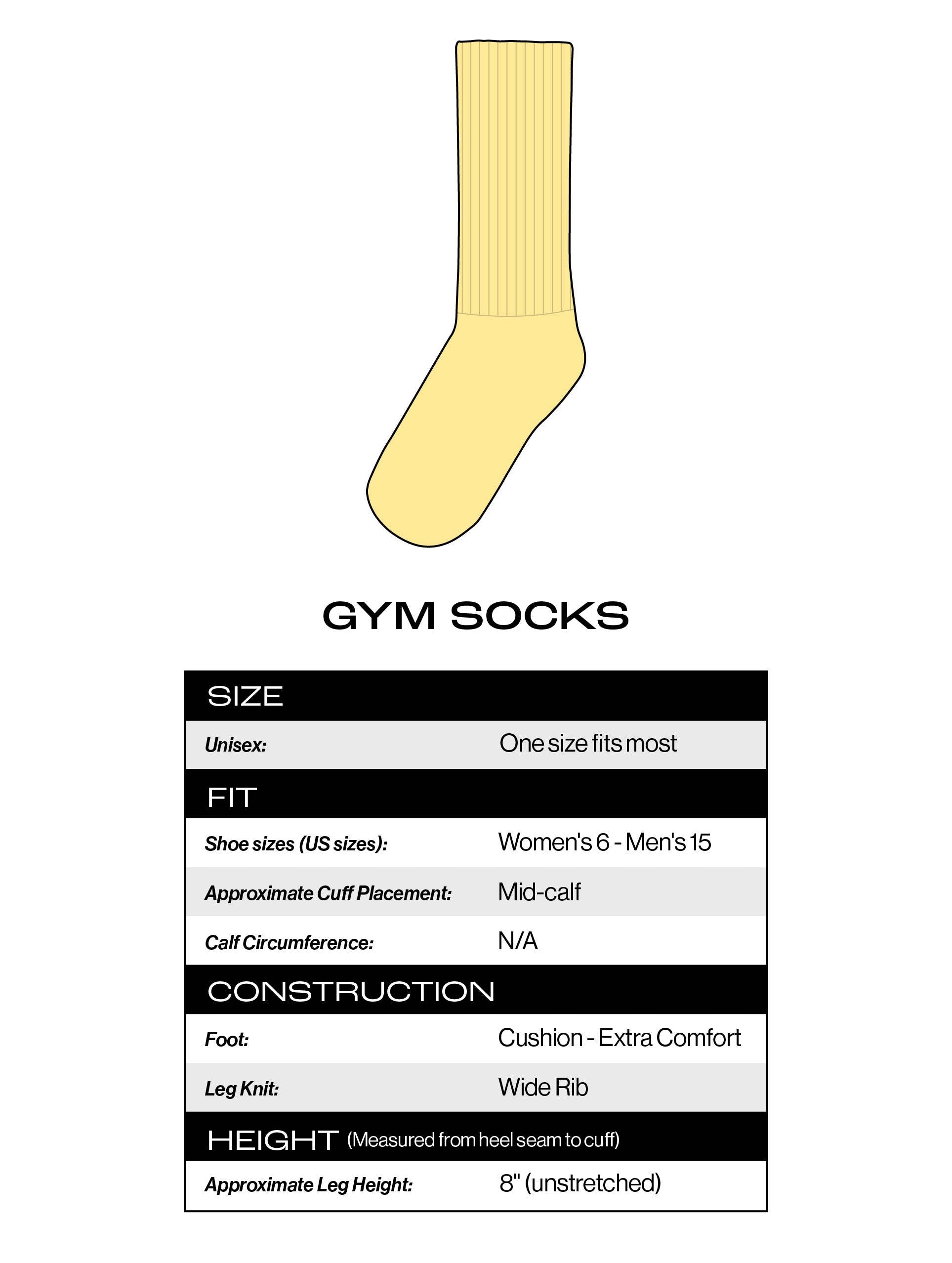 Exhausted American Gym Crew Socks