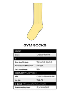 Vote - Natural Gym Crew Socks