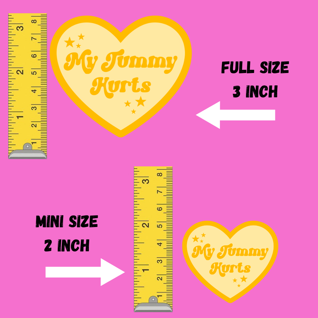 My tummy hurts heart Sticker