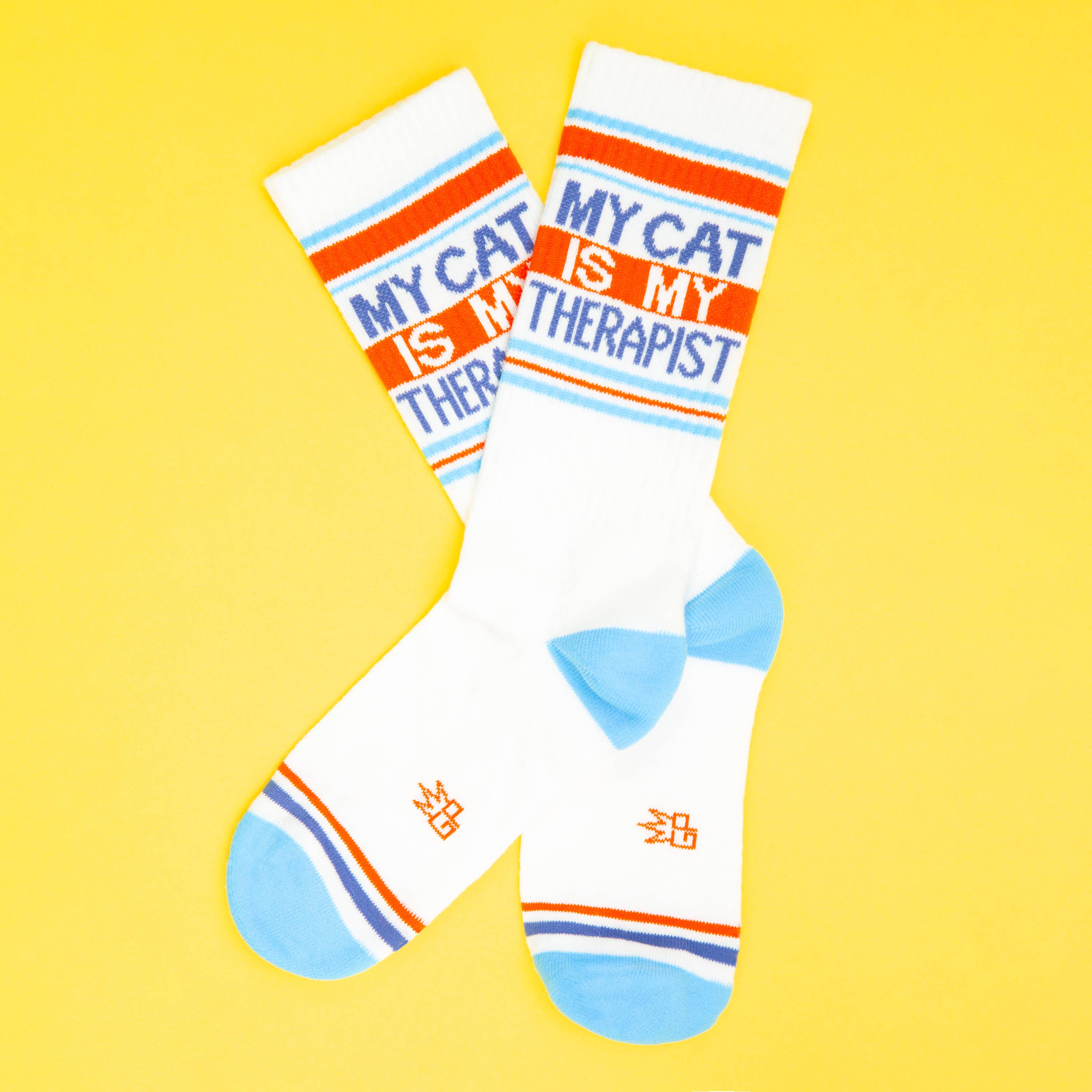 My Cat Is My Therapist Gym Crew Socks