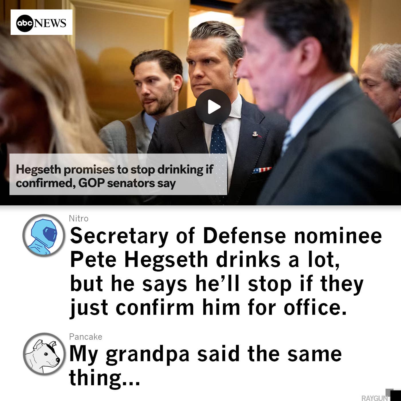 Secretary of Defense Drinking: Pete Hegseth