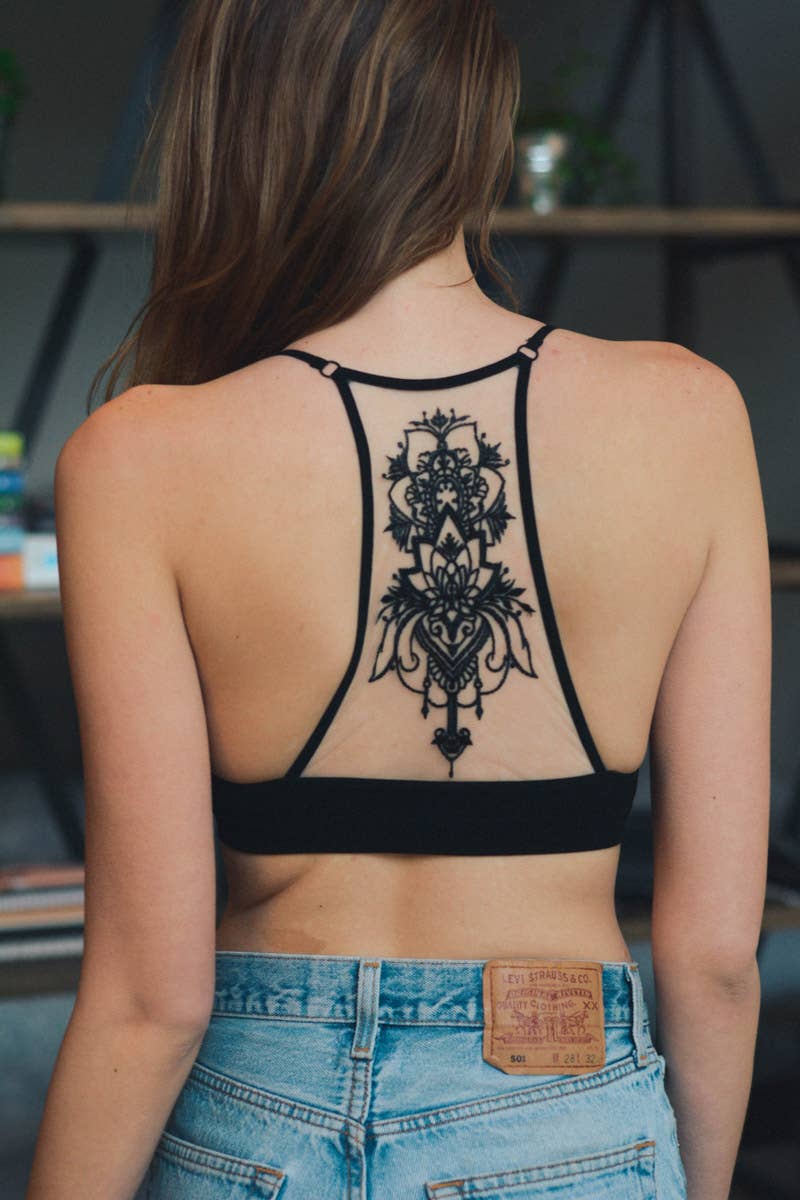 Tattoo Mesh Bralette BLACK – Chic Boutique