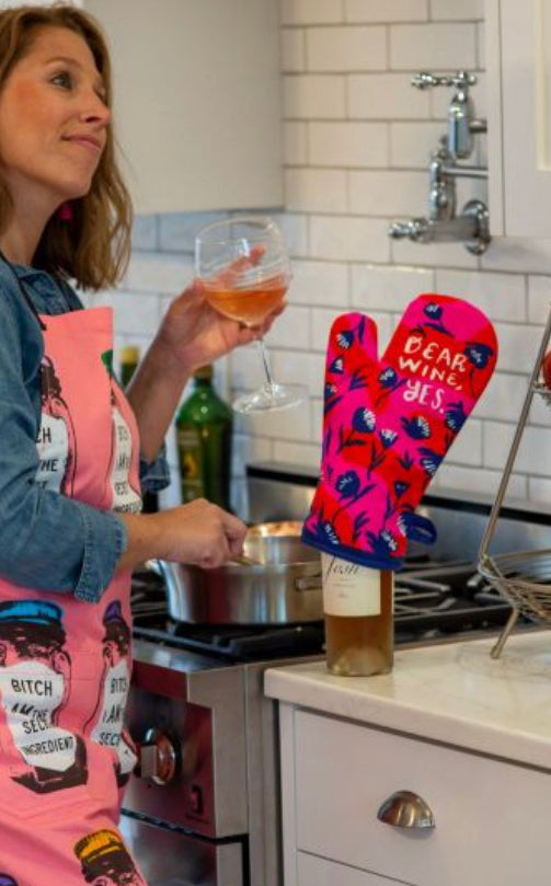 **SALE** Blue Q Dear wine, yes oven mitt
