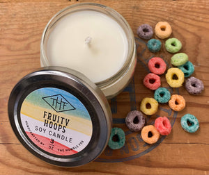 **SALE** Fruity Hoops Soy Wax Candle - 3oz Jar