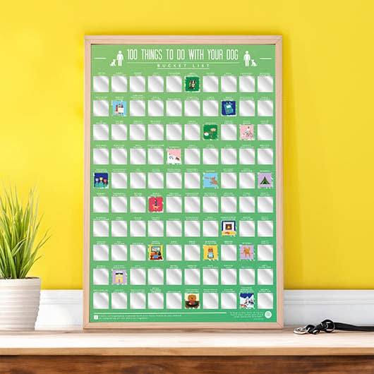 Bucket List Poster - 100 Things to do with your Dog Poster