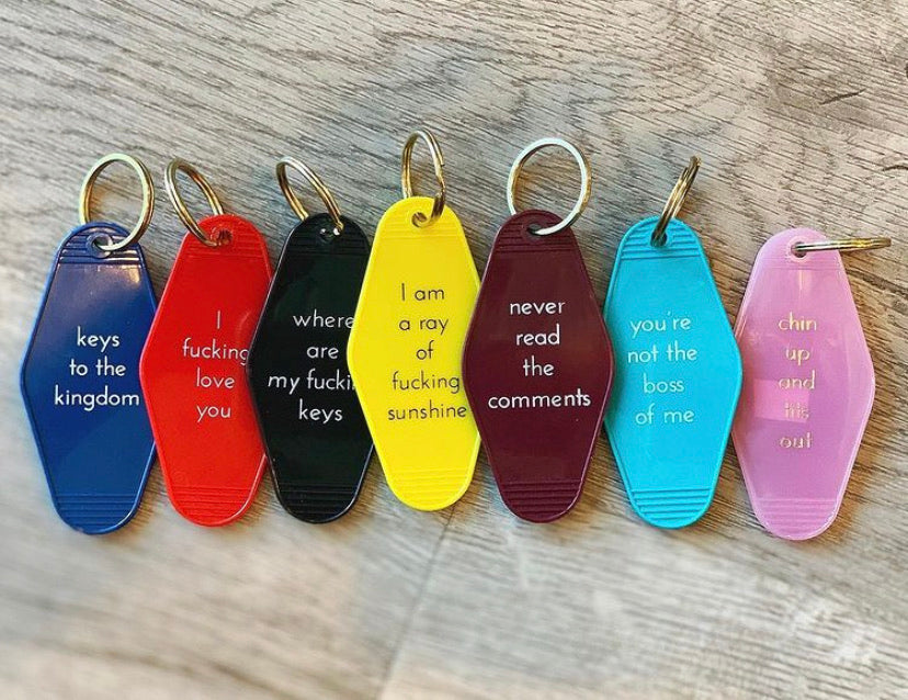 Grown Ass Woman Motel Keychain