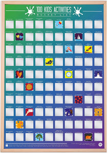 Bucket List Poster - 100 Kids Activities